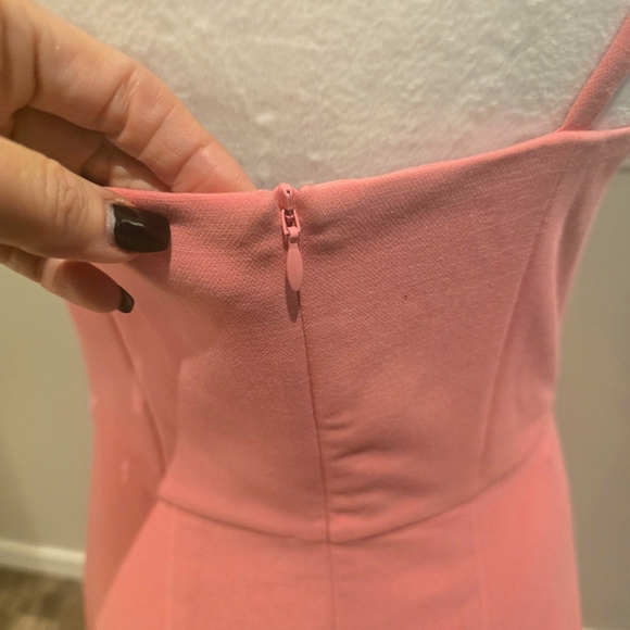 French Connection Square Neck Pink Sleeveless Mini Dress Size 10 - Picture 6 of 8